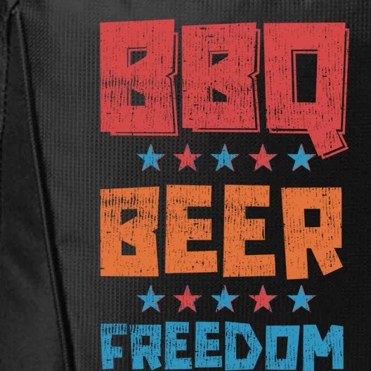 Bbq Beer Freedom Patriotic America 4th Of July Usa Picnic Cute Gift City Backpack