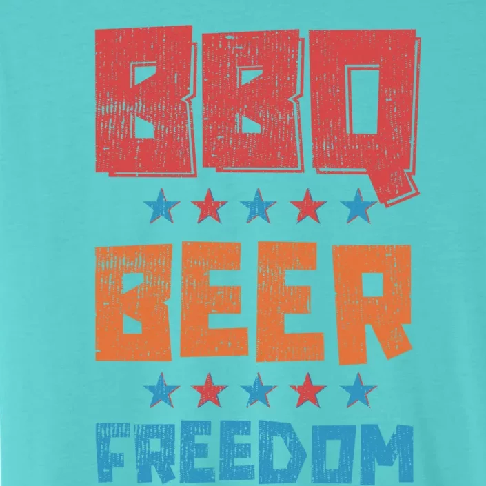 Bbq Beer Freedom Patriotic America 4th Of July Usa Picnic Cute Gift ChromaSoft Performance T-Shirt