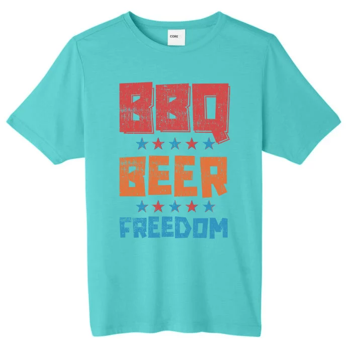 Bbq Beer Freedom Patriotic America 4th Of July Usa Picnic Cute Gift ChromaSoft Performance T-Shirt