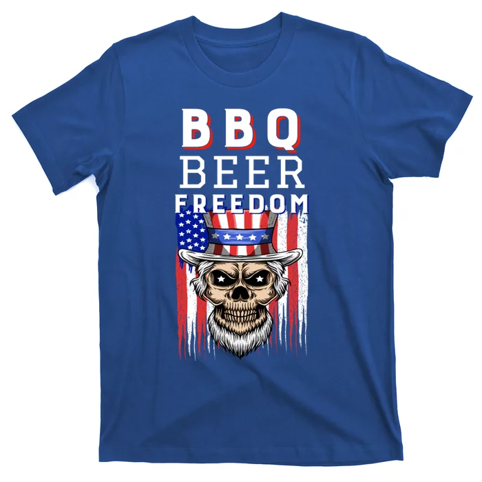 Bbq Beer Freedom 2020 Proud American Usa America Gift T-Shirt