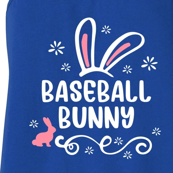 Baseball Bunny Funny Matching Easter Bunny Egg Hunting Meaningful Gift Women's Racerback Tank