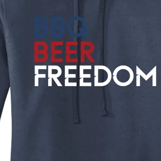 Bbq Beer Freedom 4th Of July Tee Gift Women's Pullover Hoodie