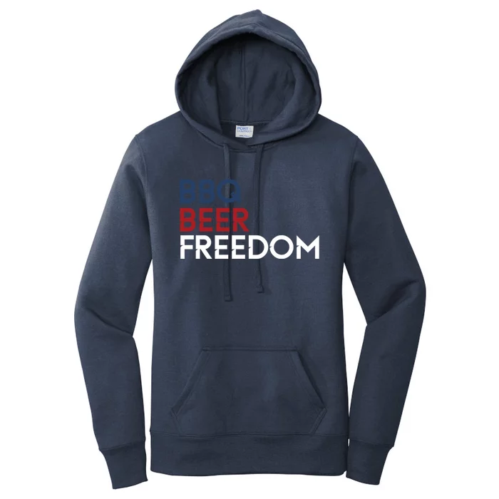 Bbq Beer Freedom 4th Of July Tee Gift Women's Pullover Hoodie