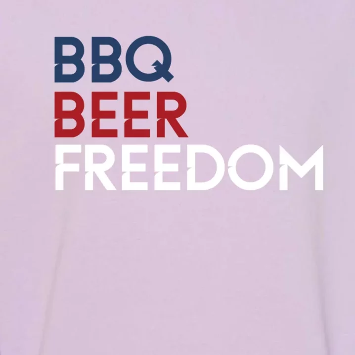 Bbq Beer Freedom 4th Of July Tee Gift Garment-Dyed Sweatshirt