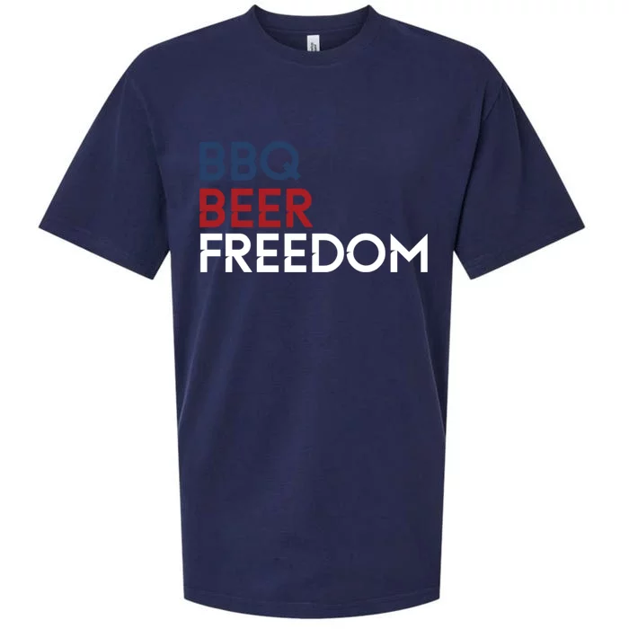 Bbq Beer Freedom 4th Of July Tee Gift Sueded Cloud Jersey T-Shirt