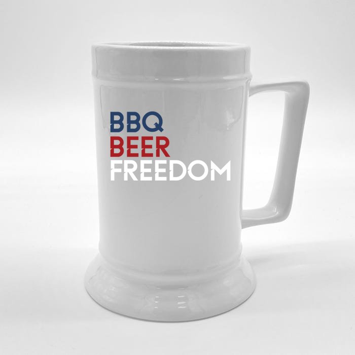 Bbq Beer Freedom 4th Of July Tee Gift Front & Back Beer Stein