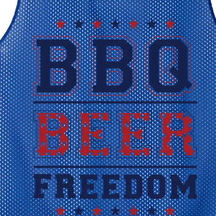 Bbq Beer Freedom Gift Mesh Reversible Basketball Jersey Tank