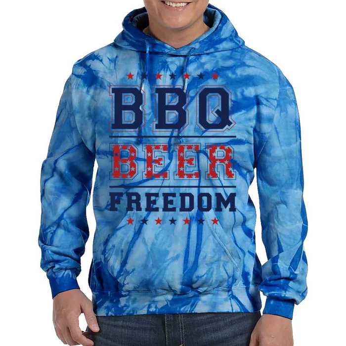 Bbq Beer Freedom Gift Tie Dye Hoodie