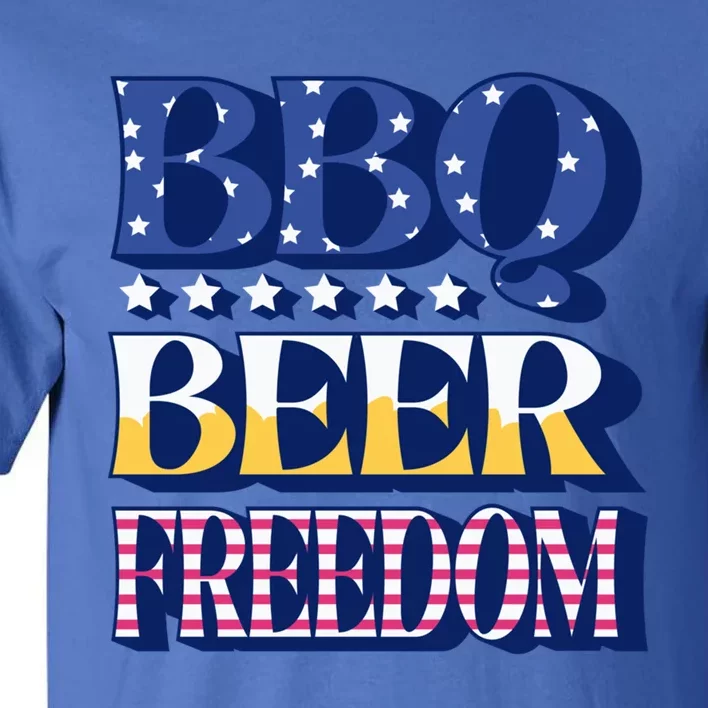 Bbq Beer Freedom Quote Gift Tall T-Shirt