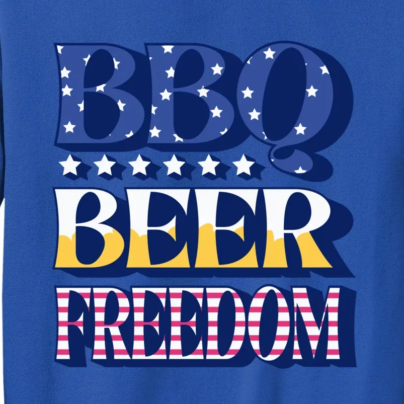 Bbq Beer Freedom Quote Gift Tall Sweatshirt