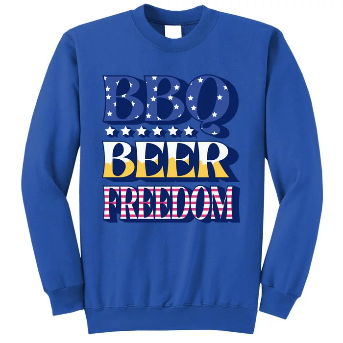 Bbq Beer Freedom Quote Gift Tall Sweatshirt