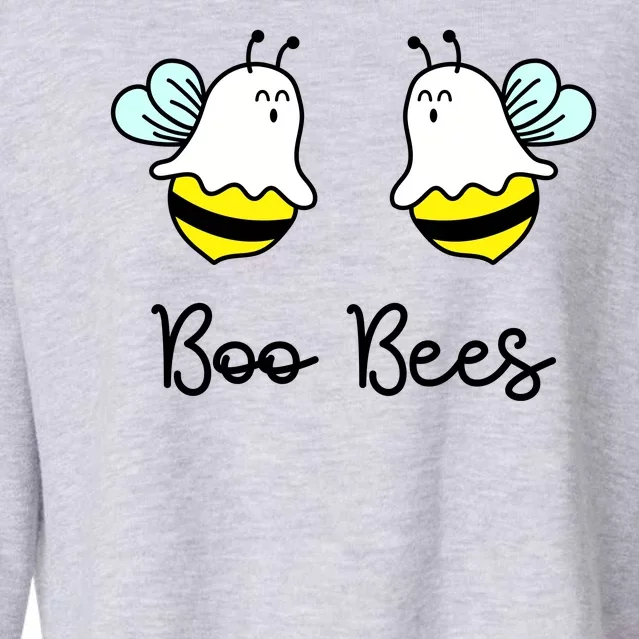 Boo Bees Funny Halloween Cropped Pullover Crew