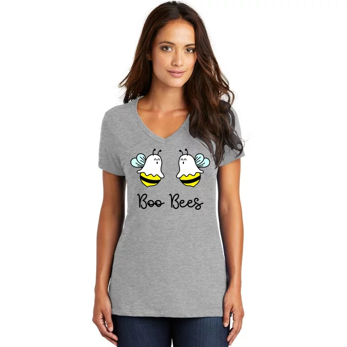 Boo Bees Funny Halloween Women's V-Neck T-Shirt