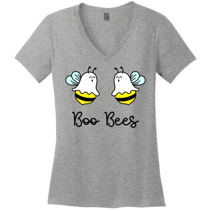 Boo Bees Funny Halloween Women's V-Neck T-Shirt