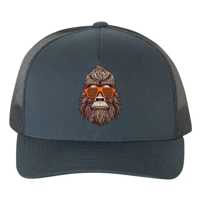 Bigfoot Birthday For Boy Cool Striped Animal Theme Party Yupoong Adult 5-Panel Trucker Hat