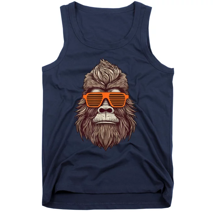 Bigfoot Birthday For Boy Cool Striped Animal Theme Party Tank Top