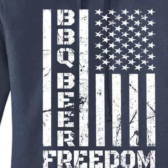 Bbq Beer Freedom Meaningful Gift American Usa Voting 2020 Great Gift Women's Pullover Hoodie