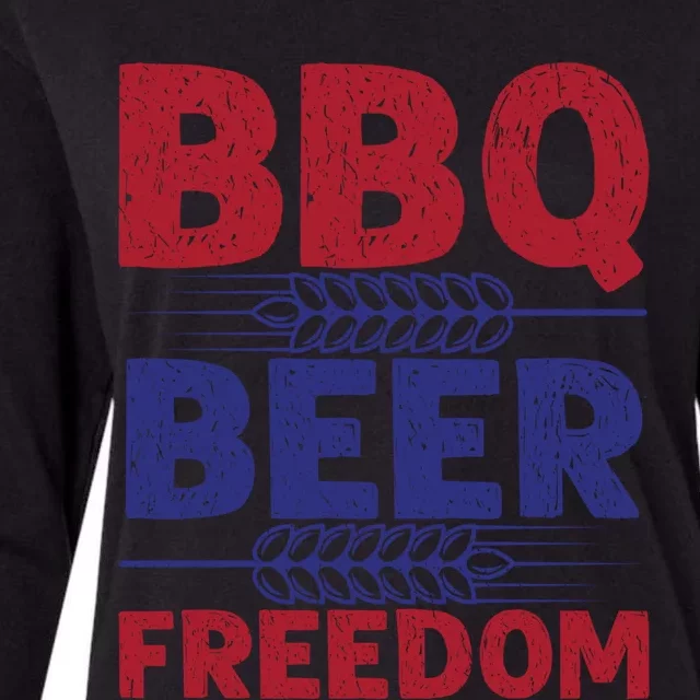 Bbq Beer Freedom Celebration Top Gift Womens Cotton Relaxed Long Sleeve T-Shirt