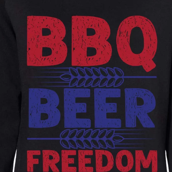 Bbq Beer Freedom Celebration Top Gift Womens California Wash Sweatshirt