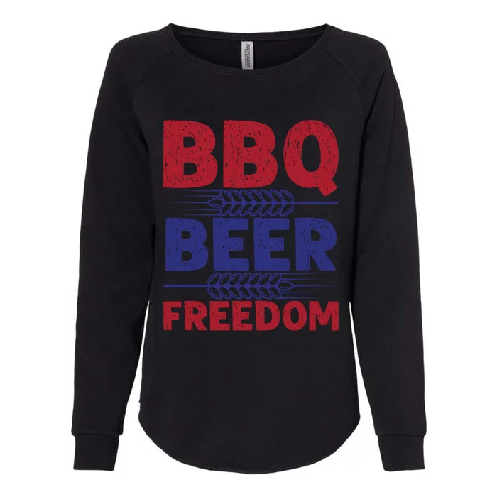 Bbq Beer Freedom Celebration Top Gift Womens California Wash Sweatshirt