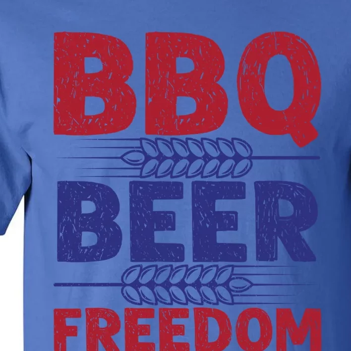 Bbq Beer Freedom Celebration Top Gift Tall T-Shirt