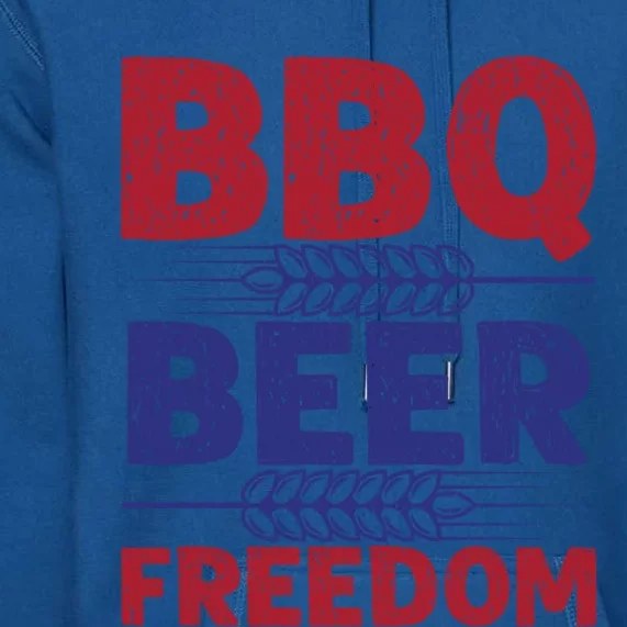 Bbq Beer Freedom Celebration Top Gift Premium Hoodie