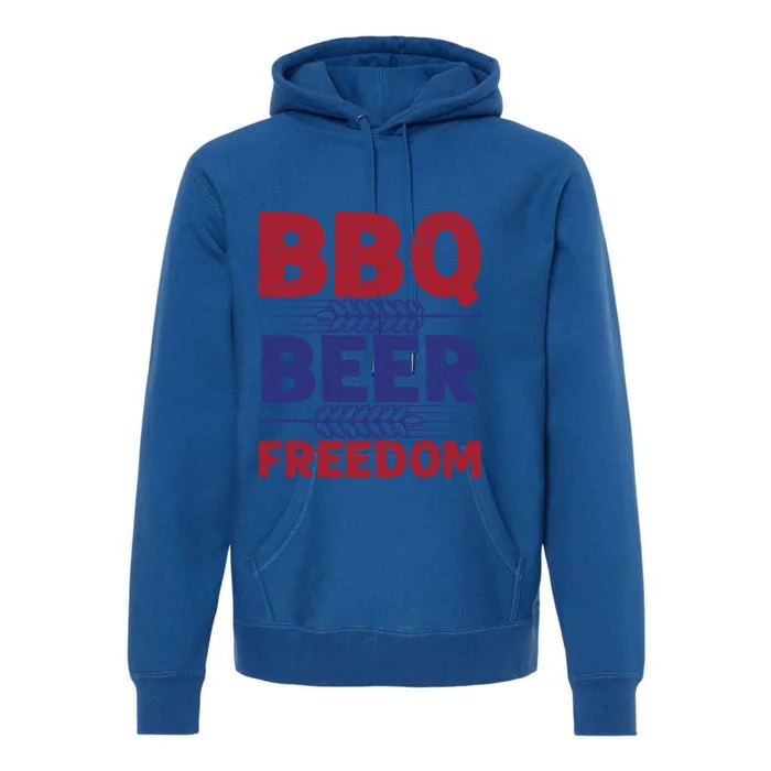 Bbq Beer Freedom Celebration Top Gift Premium Hoodie