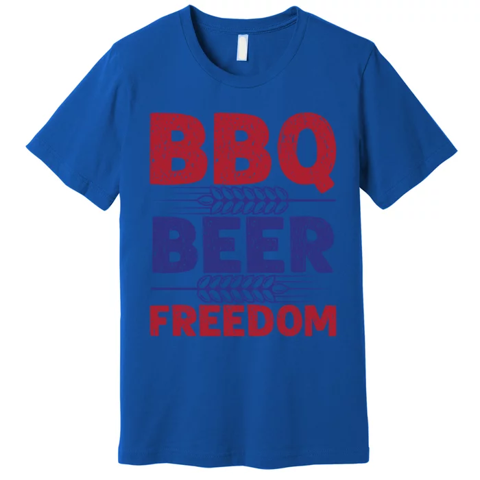 Bbq Beer Freedom Celebration Top Gift Premium T-Shirt