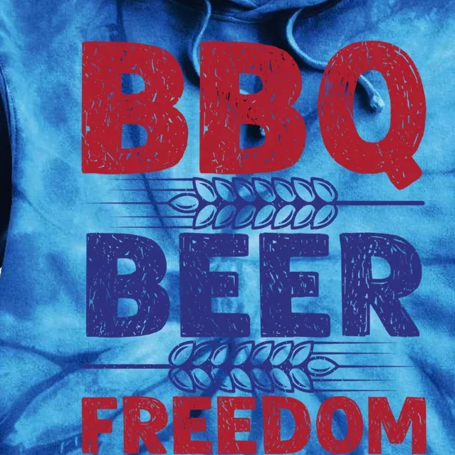 Bbq Beer Freedom Celebration Top Gift Tie Dye Hoodie