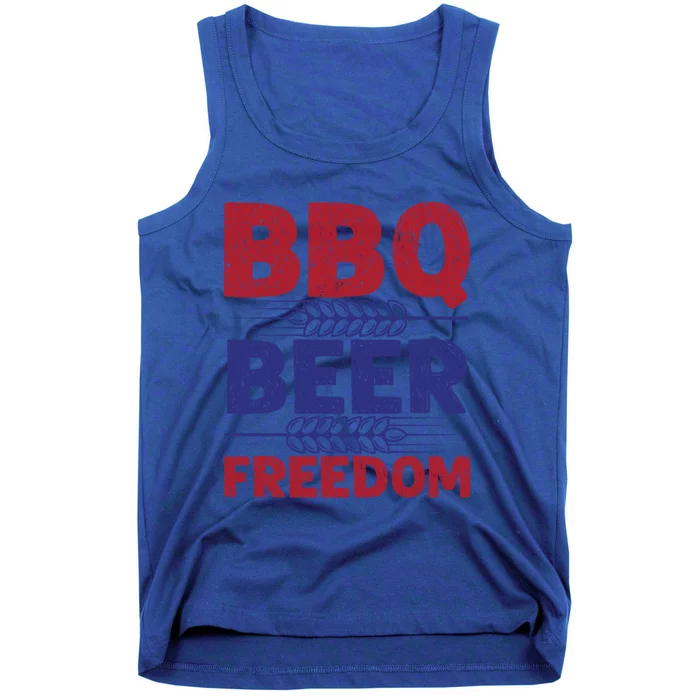 Bbq Beer Freedom Celebration Top Gift Tank Top