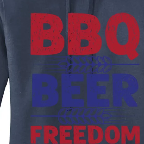 Bbq Beer Freedom Celebration Top Gift Women's Pullover Hoodie