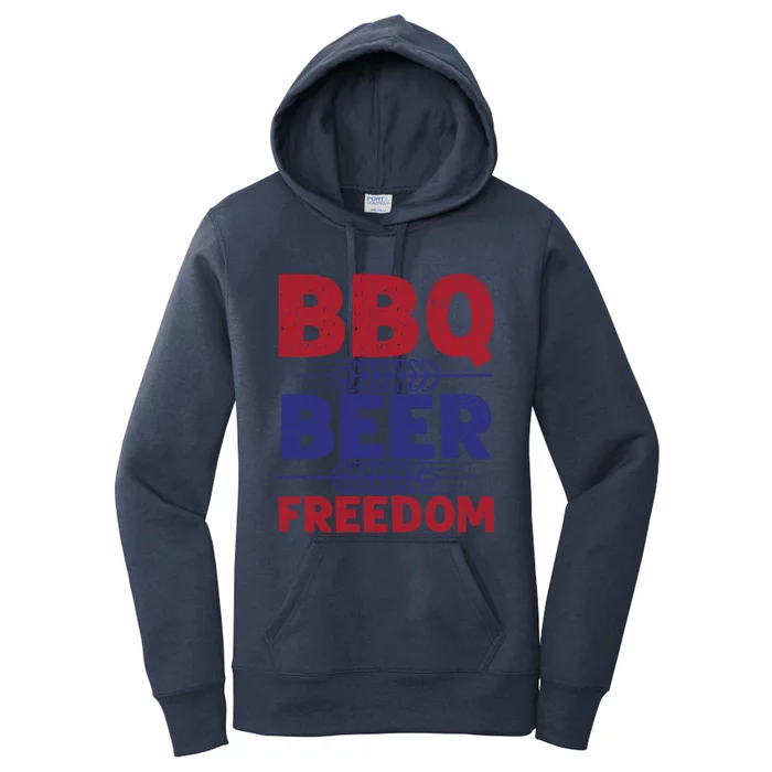 Bbq Beer Freedom Celebration Top Gift Women's Pullover Hoodie