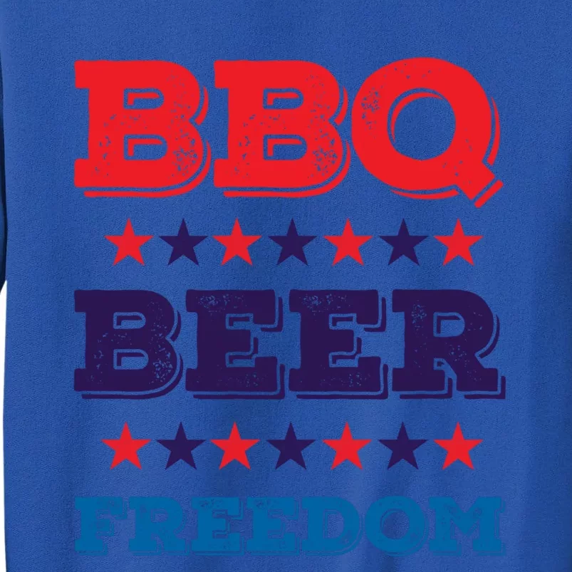 Bbq Beer Freedom Gift America Usa Party 4th Of July Gift Sweatshirt