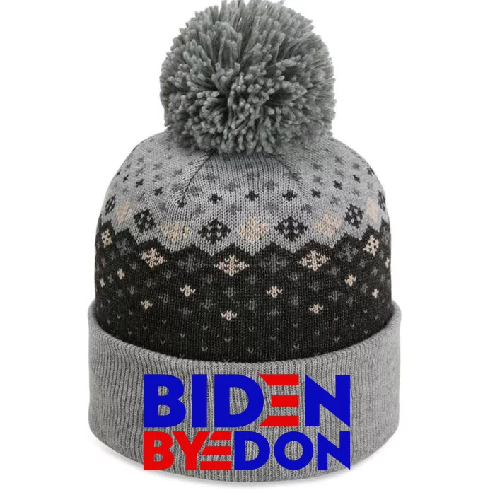 Biden Byedon Funny Politcal Anti Biden The Baniff Cuffed Pom Beanie