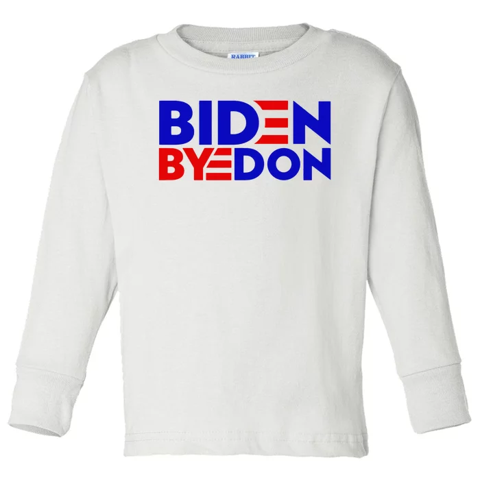 Biden Byedon Funny Politcal Anti Biden Toddler Long Sleeve Shirt