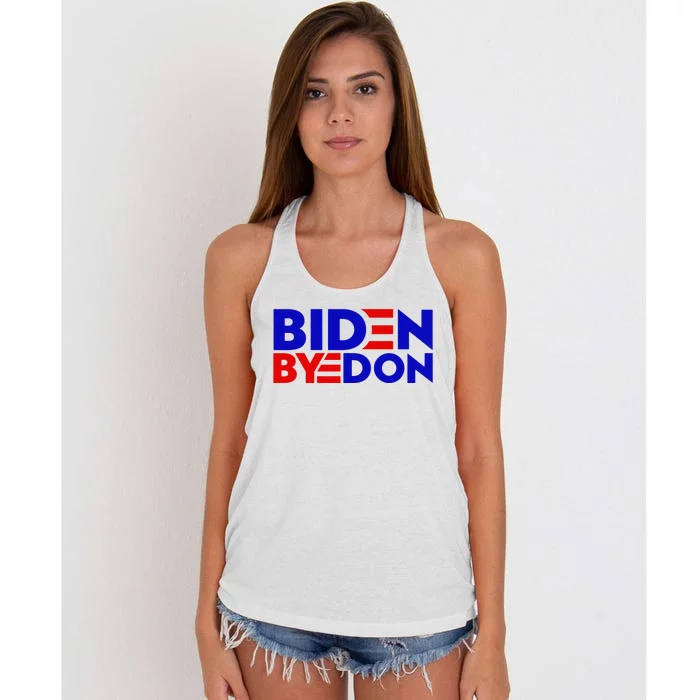 Biden Byedon Funny Politcal Anti Biden Women's Knotted Racerback Tank