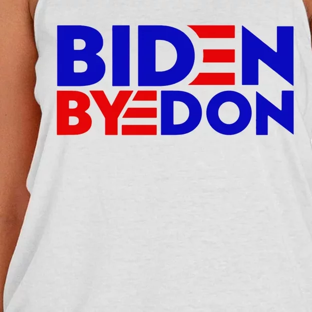 Biden Byedon Funny Politcal Anti Biden Women's Knotted Racerback Tank