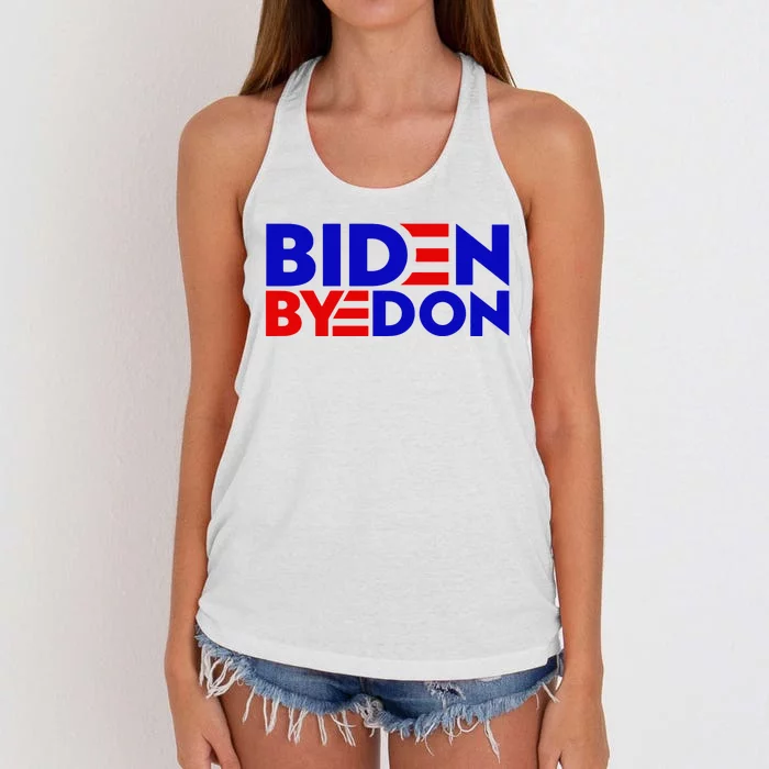 Biden Byedon Funny Politcal Anti Biden Women's Knotted Racerback Tank