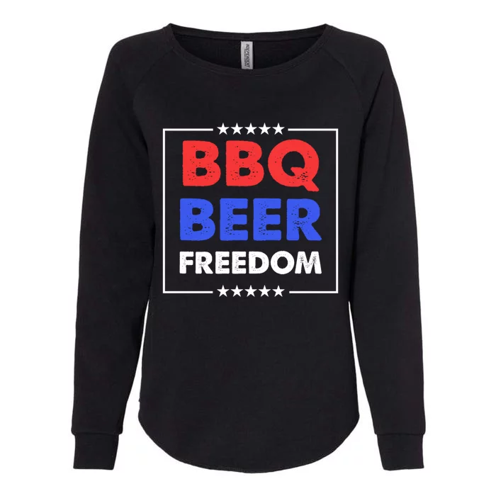 Bbq Beer Freedom Gift Bbq Beer Freedom Great Gift Womens California Wash Sweatshirt