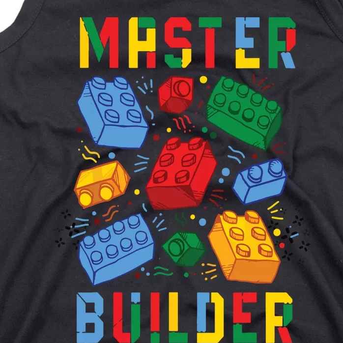 Brick Builder Funny Blocks Building Master Builder Tank Top