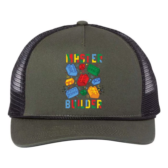 Brick Builder Funny Blocks Building Master Builder Retro Rope Trucker Hat Cap