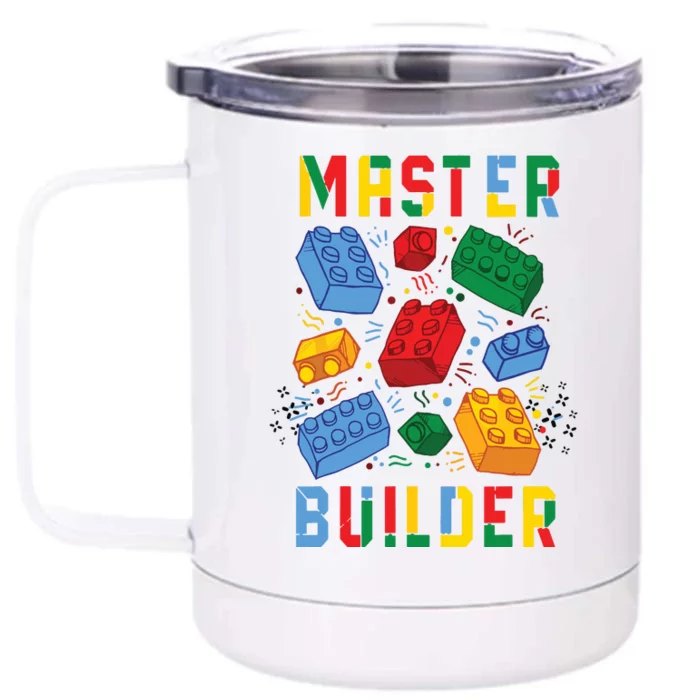 Brick Builder Funny Blocks Building Master Builder Front & Back 12oz Stainless Steel Tumbler Cup