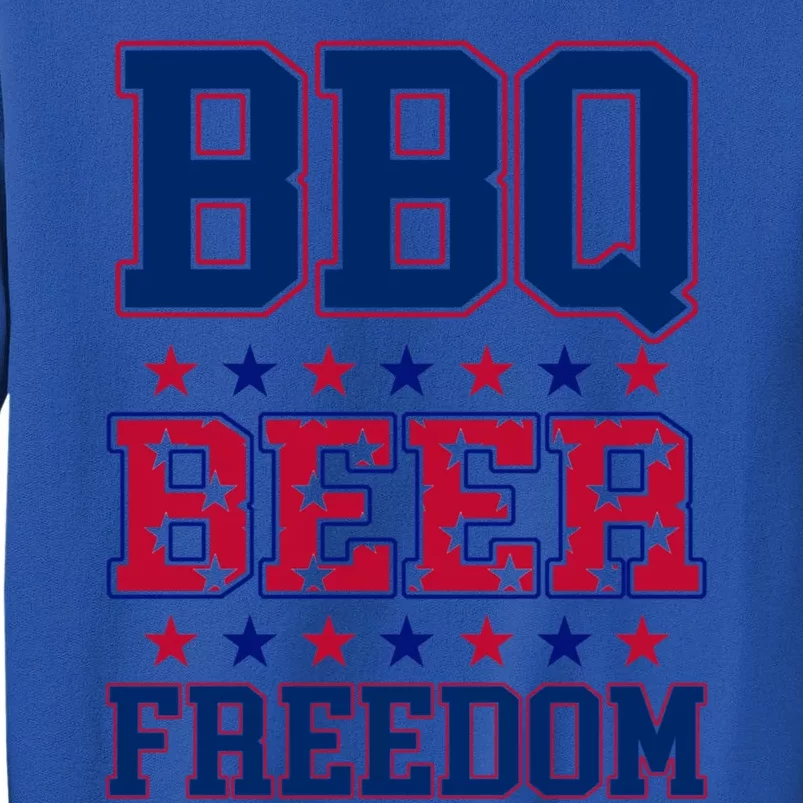 Bbq Beer Freedom Funny Republican Design Gift Tall Sweatshirt