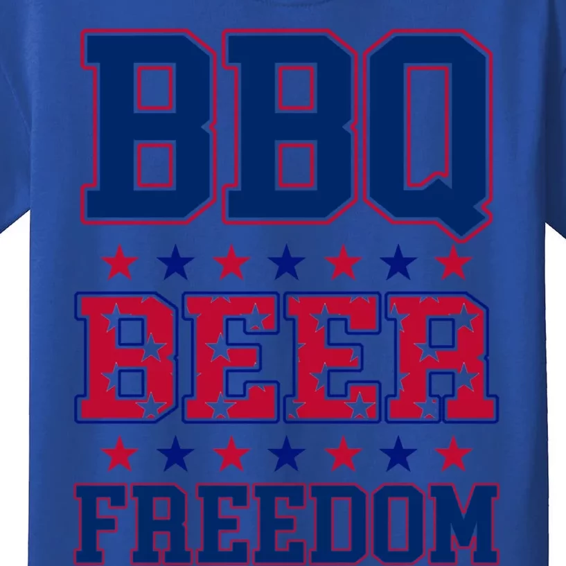 Bbq Beer Freedom Funny Republican Design Gift Kids T-Shirt