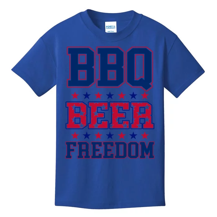 Bbq Beer Freedom Funny Republican Design Gift Kids T-Shirt