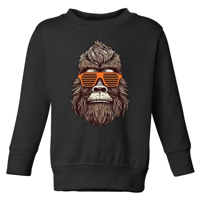 Bigfoot Birthday for Cool Striped Animal Theme Party Toddler Sweatshirt