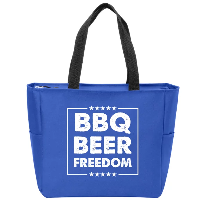 Bbq Beer Freedom Gift Zip Tote Bag