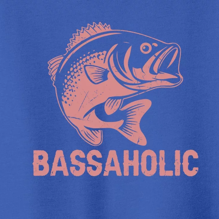 Bassaholic Bass Fishing Gift Toddler T-Shirt