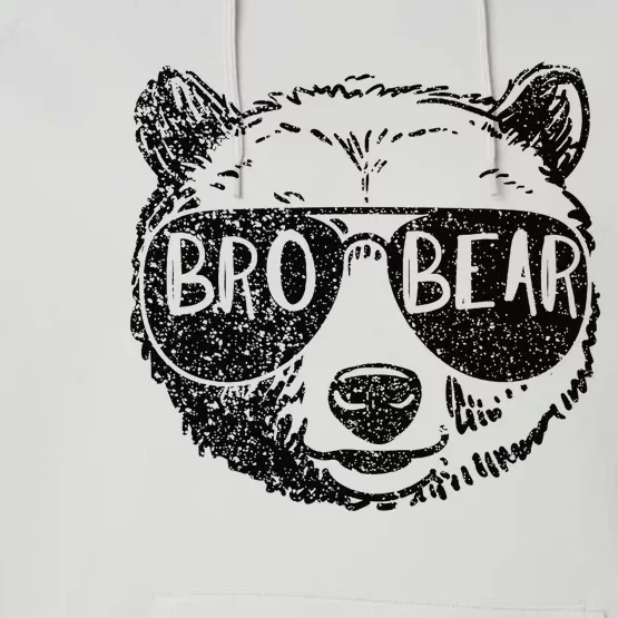 Brother Bear Face Sunglasses Big Little Brother FatherS Day Performance Fleece Hoodie