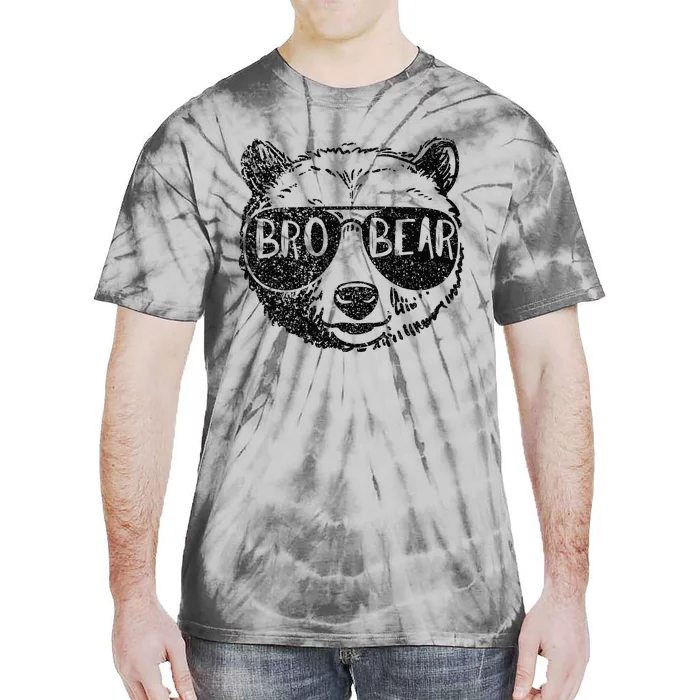 Brother Bear Face Sunglasses Big Little Brother FatherS Day Tie-Dye T-Shirt